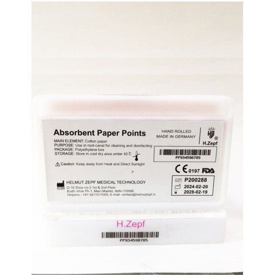 H.Zepf F1 Protaper Paper Points (100 points)