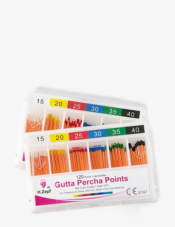 H.Zepf 02 Gutta Percha Points 120 Points ISO Standard