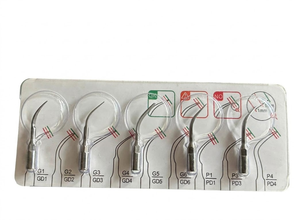 Ultrasonic Scaler Tips | Dental Scaler Tips | Assorted Pack of 5 Tips | Compatible with Woodpecker & EMS